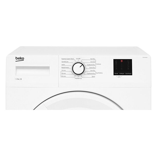 Beko DTBC10001W 10Kg Condenser Tumble Dryer With Sensor Programmes - White