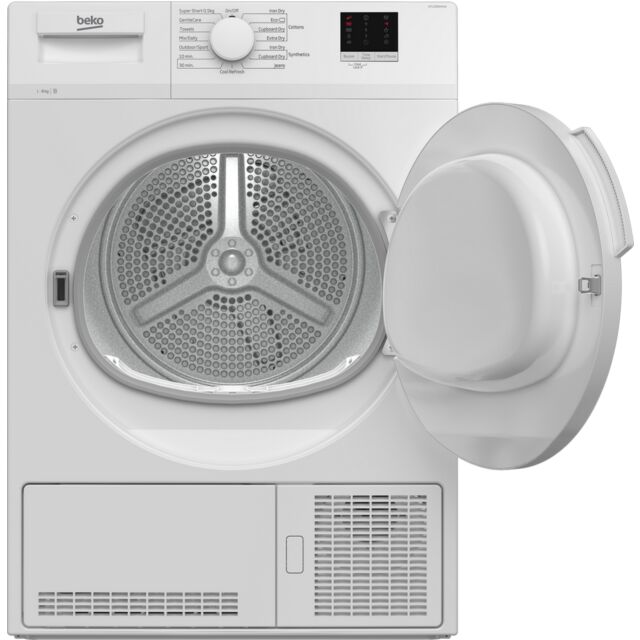 Beko DTLCE80041W 8Kg Condenser Tumble Dryer - White - B Energy Rated