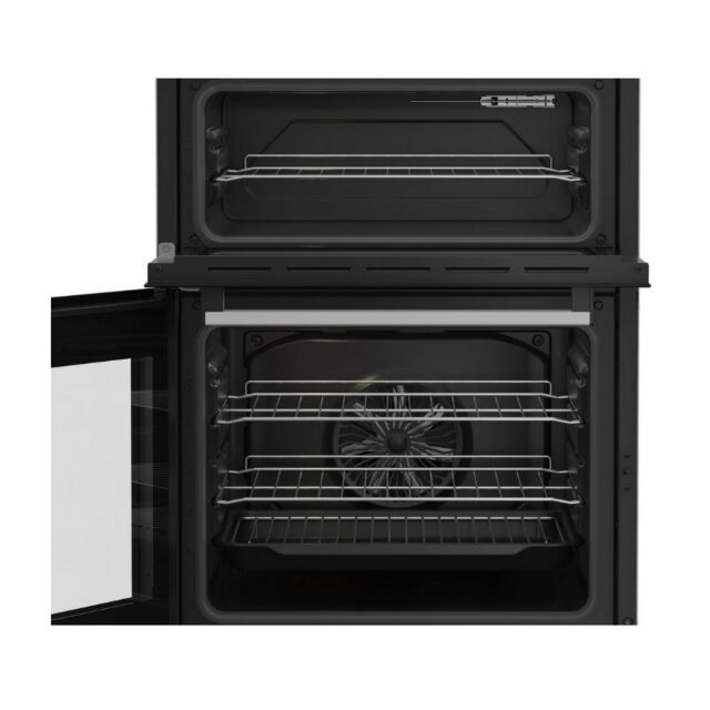 Beko EDC6731W 60Cm Double Oven Electric Cooker With Vitroceramic Hob - White