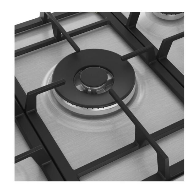 Beko HIAW75225SXE 75Cm Gas Hob With Front Knob Controls - Stainless Steel