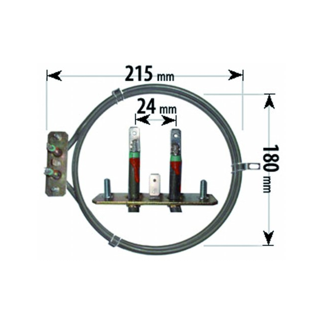 Compatible Belling Cooker Fan Oven Element 2 Turn ELE2048