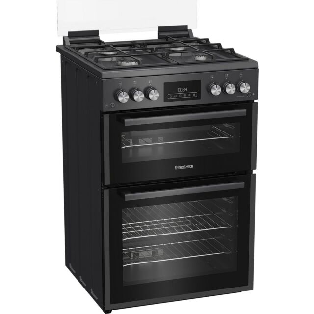 Blomberg GGRN655N 60Cm Gas Double Oven - Anthracite