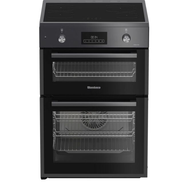 Blomberg HIRN651N 60Cm Double Oven Electric Cooker With Induction Hob - Anthracite