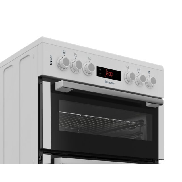 Blomberg HKN65W 60cm Double Oven Electric Cooker with Ceramic Hob - White - A Energy Rated