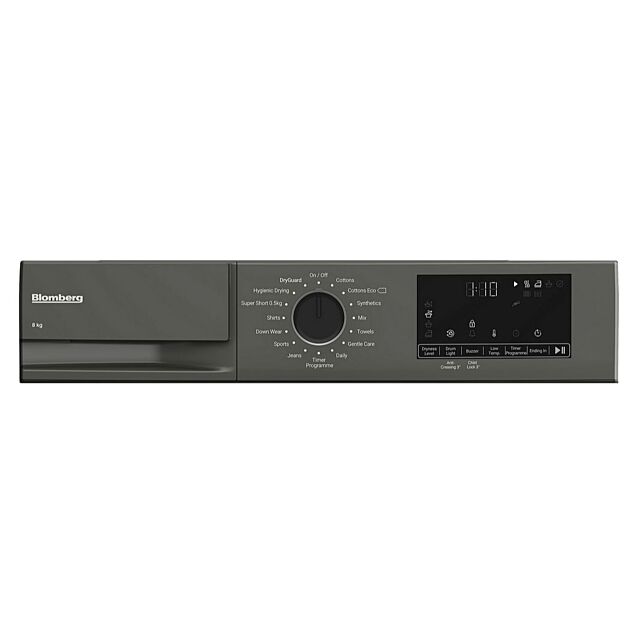 Blomberg LTA18321G 8Kg Heat Pump Tumble Dryer - Grpahite