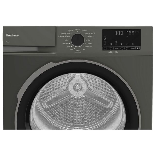 Blomberg LTA18321G 8Kg Heat Pump Tumble Dryer - Grpahite
