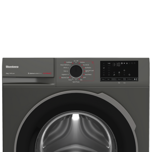 Blomberg LWA18461G 8Kg 1400 Spin Washing Machine - Graphite