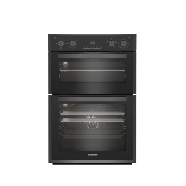 Blomberg RODN9202DX 59.4cm Built In Electric Double Oven - Dark Steel