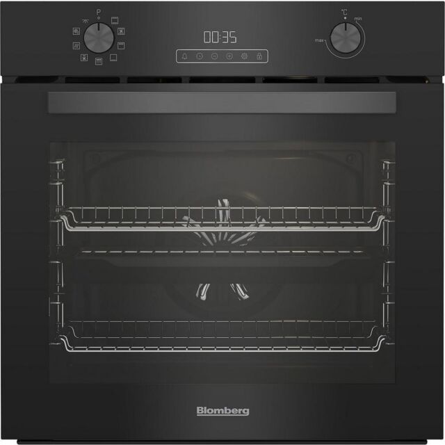 Blomberg ROEN8232BP 60cm Built In Electric Single Oven, Pyrolytic Self Cleaning - Black