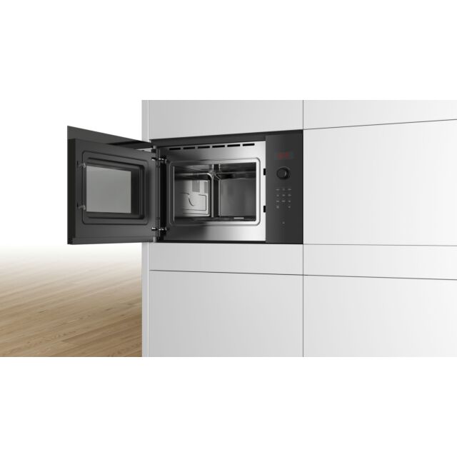 Bosch BFL523MB0B Series 4, Built-in microwave oven, Black, 20L