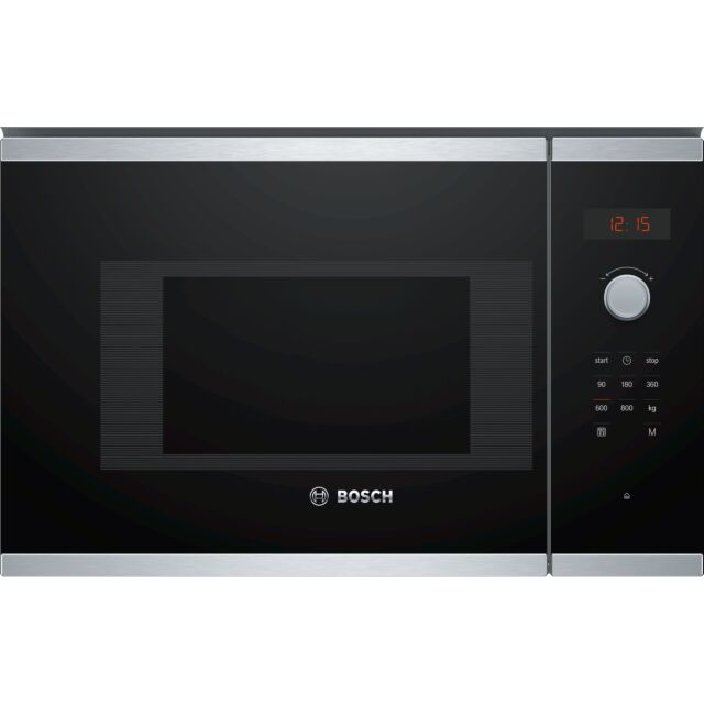 Bosch BFL523MS0B Series 4, Built-in microwave oven, Stainless steel, 20L