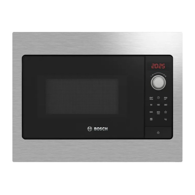 Bosch BFL523MS3B Series 2, Built-in microwave oven, Stainless steel - Red display, up to 800W, 20L