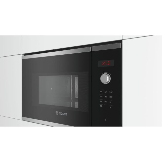 Bosch BFL553MS0B Red display, upto 900W, 25L, 5 power levels, 7 auto programmes, electronic control,