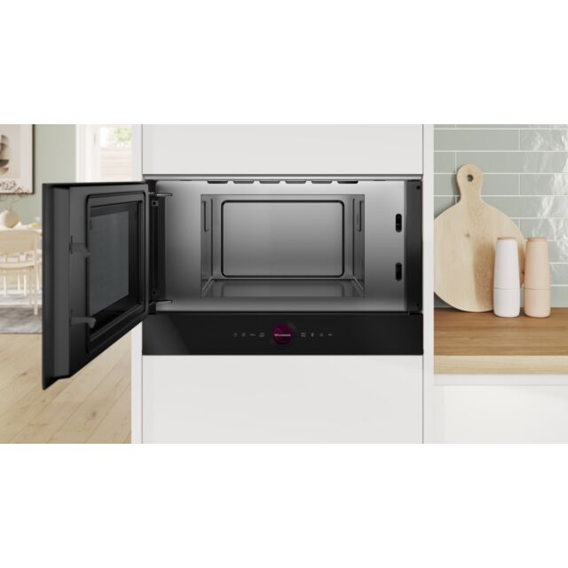 Bosch BFL7221B1B Series 8, Built-in microwave oven, Black, 21L