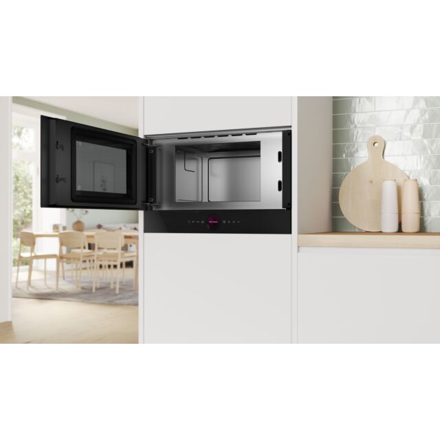 Bosch BFL7221B1B Series 8, Built-in microwave oven, Black, 21L