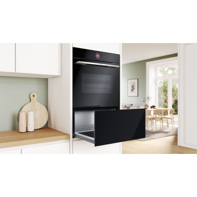 Bosch BID7101B1B Series 8, Built-in warming drawer, 60 x 29 cm, Black
