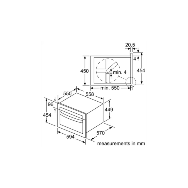 Bosch CMA583MS0B Red display, 3 functions, Microwave: Microwave combination options, AutoPilto15