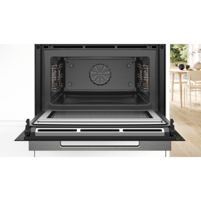 Bosch CMG7361B1B Series 8, Built-in compact oven with microwave function, 60 x 45 cm, Black