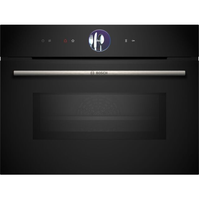 Bosch CMG7761B1B Series 8, Built-in compact oven with microwave function, 60 x 45 cm, Black