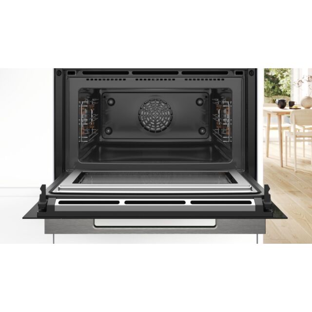 Bosch CMG7761B1B Series 8, Built-in compact oven with microwave function, 60 x 45 cm, Black
