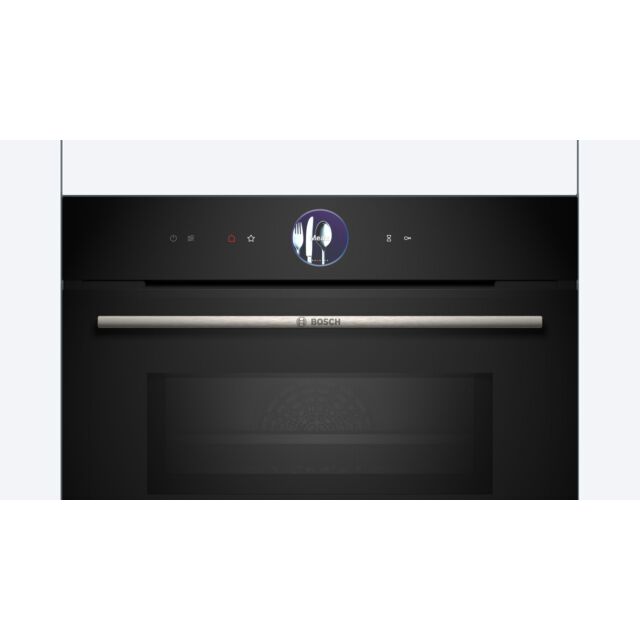 Bosch CMG7761B1B Series 8, Built-in compact oven with microwave function, 60 x 45 cm, Black