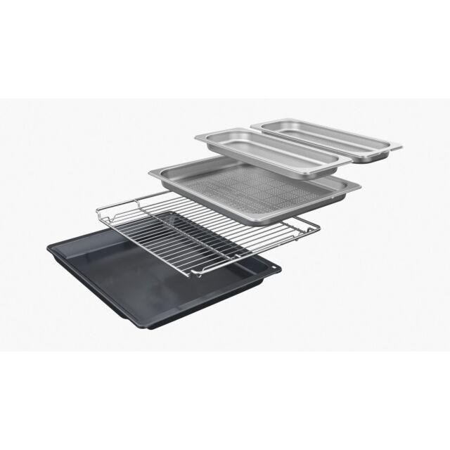 Bosch CSG7584B1 Series 8, Built-in compact oven with steam function, 60 x 45 cm, Black