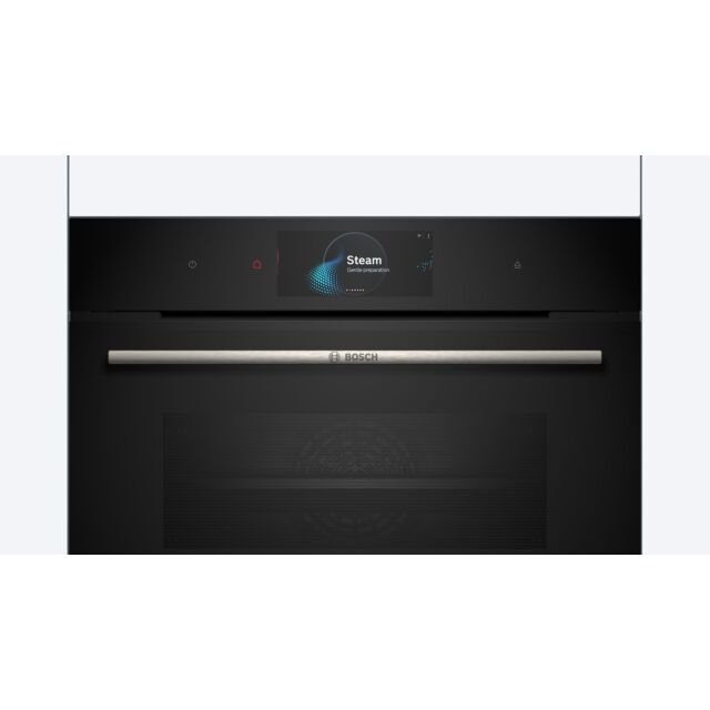 Bosch CSG7584B1 Series 8, Built-in compact oven with steam function, 60 x 45 cm, Black