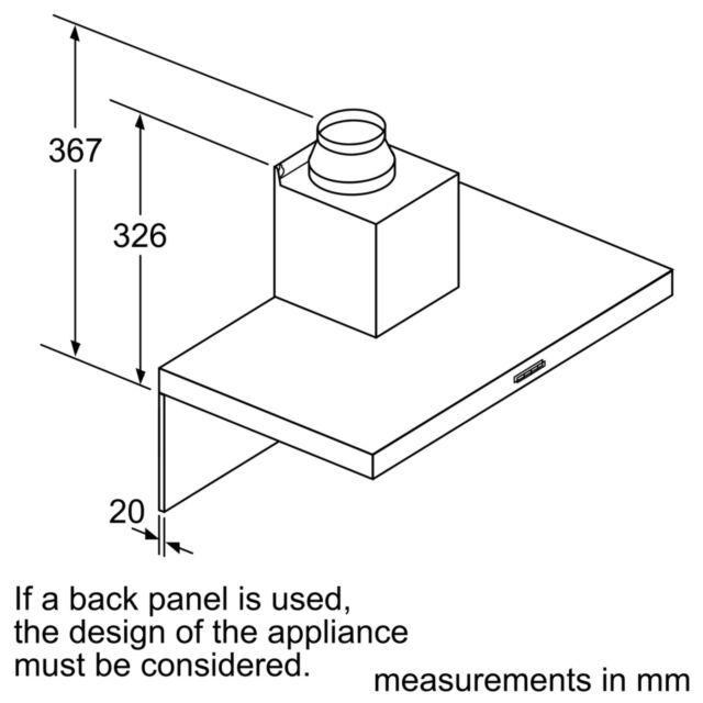 Bosch DWB66BC60B Series 2 Wall Mounted Cooker Hood, 60Cm