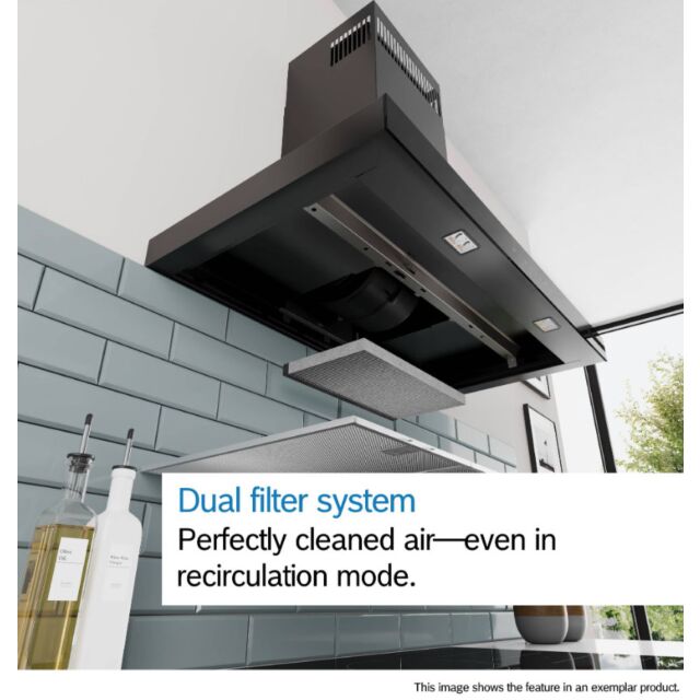 Series 6, Wall-mounted cooker hood, 90 cm, Matt black