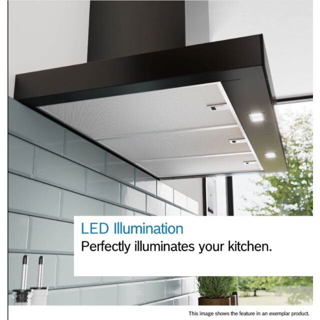 Series 6, Wall-mounted cooker hood, 90 cm, Matt black