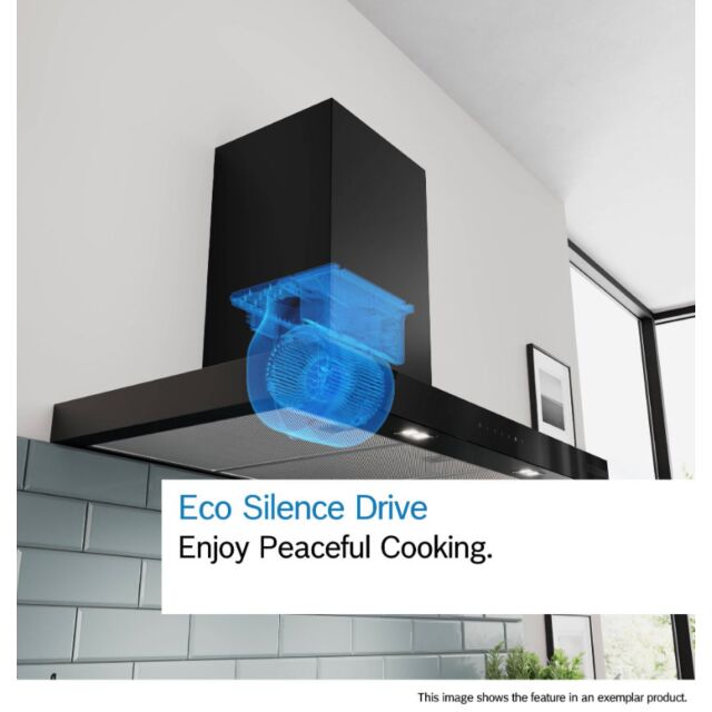 Series 6, Wall-mounted cooker hood, 90 cm, Matt black