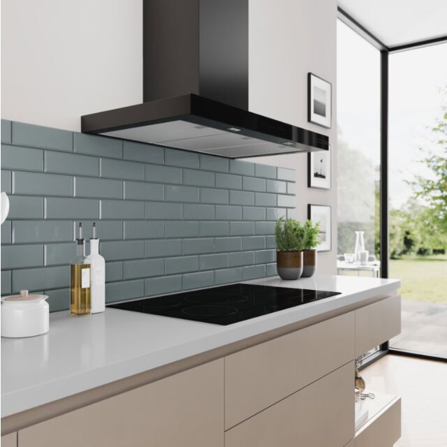 Series 6, Wall-mounted cooker hood, 90 cm, Matt black