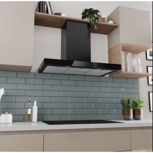 Series 6, Wall-mounted cooker hood, 90 cm, Matt black