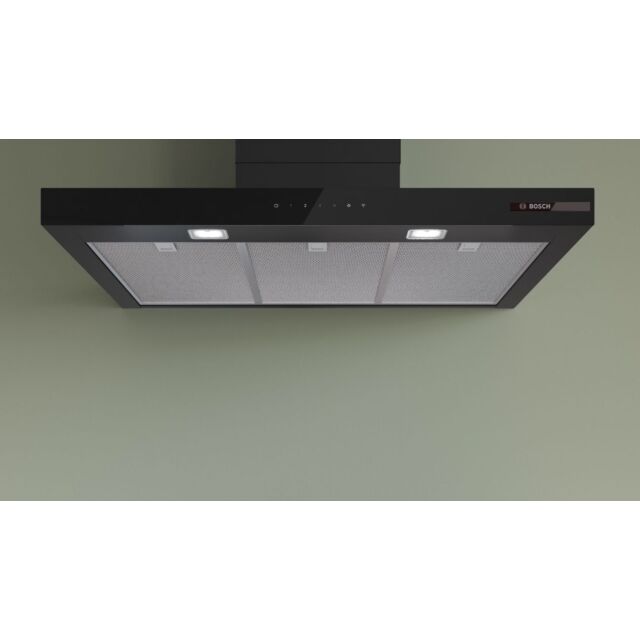 Series 6, Wall-mounted cooker hood, 90 cm, Matt black