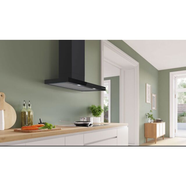 Series 6, Wall-mounted cooker hood, 90 cm, Matt black