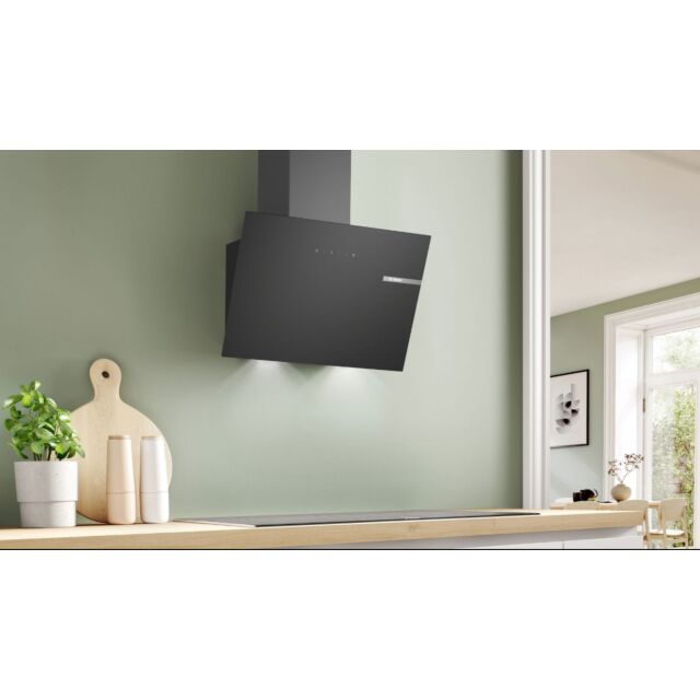 Bosch DWK65DK60B 60cm, Angled Chimney Hood, Touch Control, LED Lights. Optional Standard Recirculati