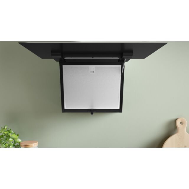 Bosch DWK67FN60B Series 4 Wall Mounted Cooker Hood, Clear Glass Black