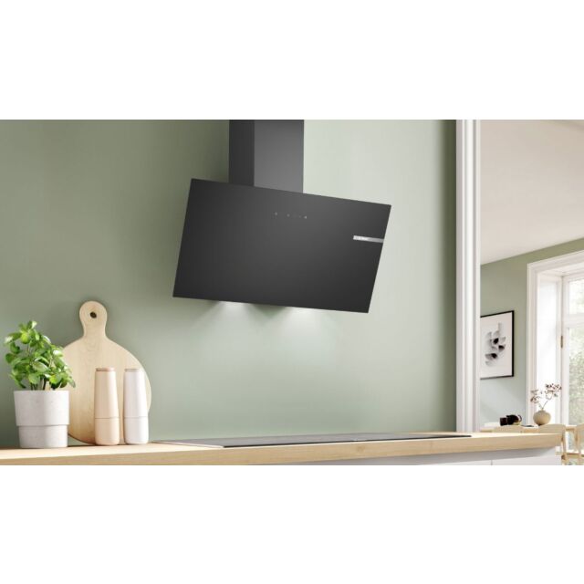 Bosch DWK85DK60B 80cm, Angled Chimney Hood, Touch Control, LED Lights. Optional Standard Recirculati