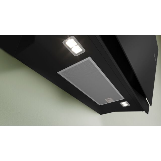 Bosch DWK91LT60B Series 8, Wall-mounted cooker hood, 90 cm, clear glass black printed