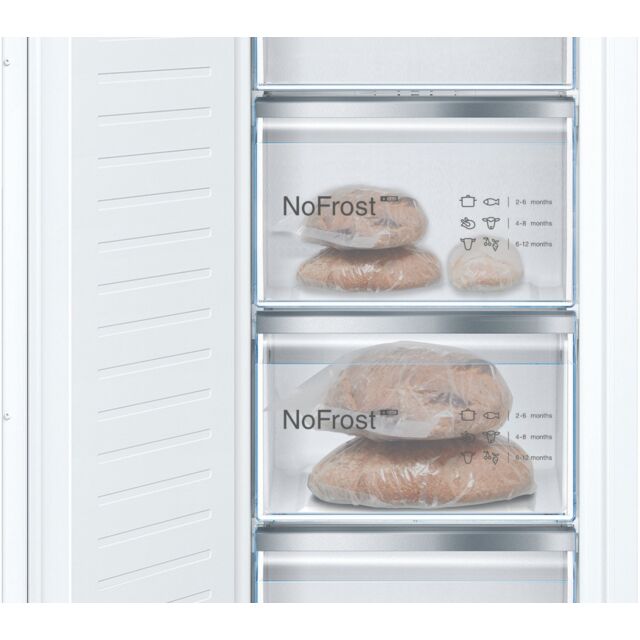Bosch GIN81VEE0G 55.8Cm Series 4, Built Infrost Free Freezer - White