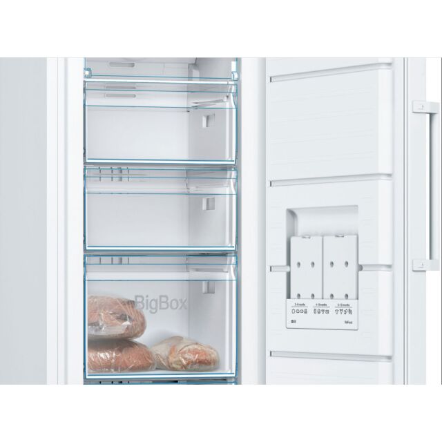 Bosch GSN29VWEVG Serie 4 161x60 Upright Freezer, 6 Compartments including 1 BigBox, electronic contr