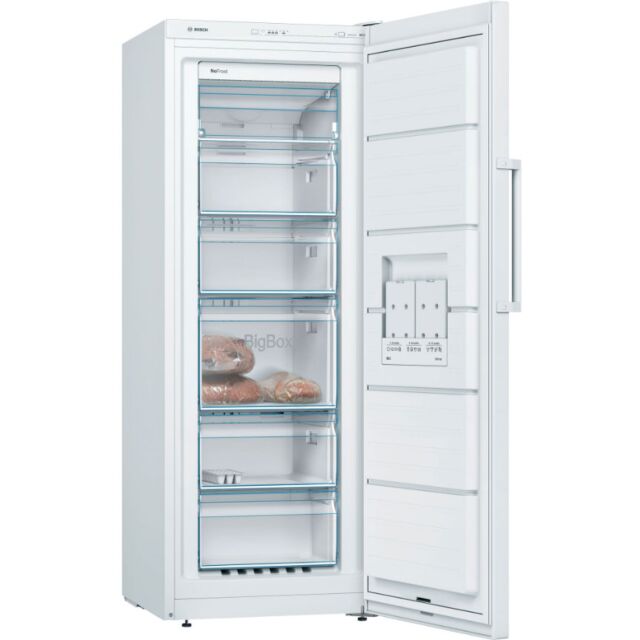 Bosch GSN29VWEVG Serie 4 161x60 Upright Freezer, 6 Compartments including 1 BigBox, electronic contr