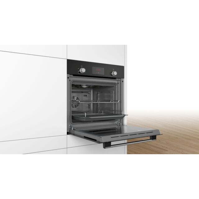 Bosch HHF113BA0B Serie 2 Built In Single Oven 13Amp Fan Oven, Easy Clean Enamel Interior