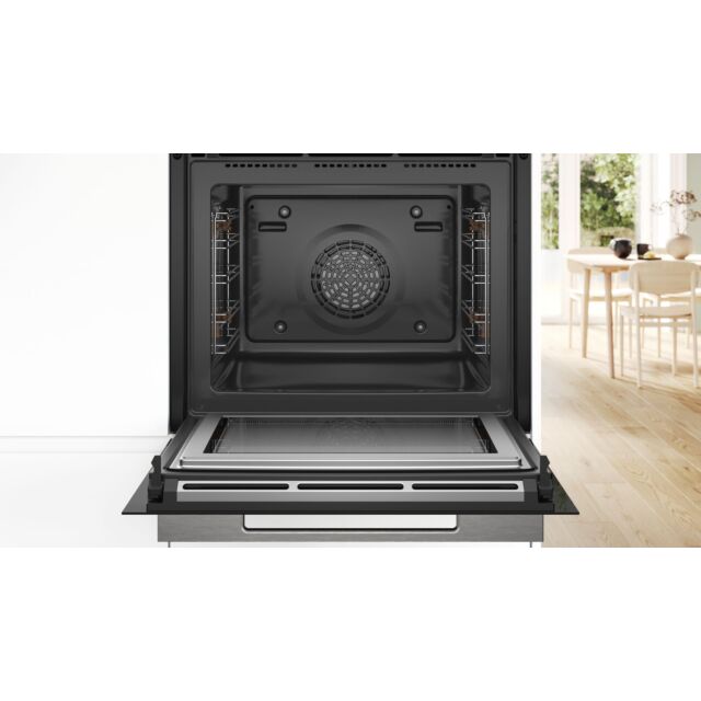 Bosch HMG7764B1B Series 8, Built-in oven with microwave function, Electronic, 14 functions  60 x 60 cm, Black 