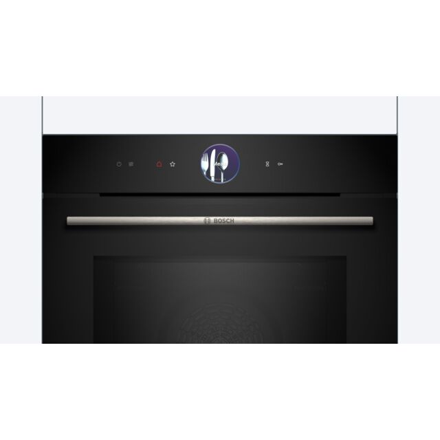 Bosch HMG7764B1B Series 8, Built-in oven with microwave function, Electronic, 14 functions  60 x 60 cm, Black 