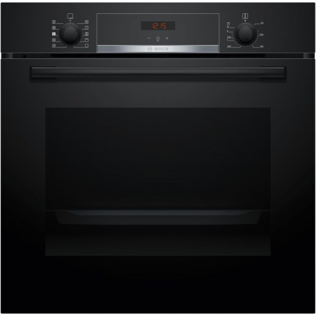 Bosch HQA534BB3B Series 4, Built-in oven with added steam function, 60 x 60 cm, Black