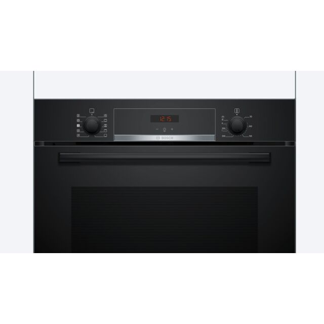 Bosch HQA534BB3B Series 4, Built-in oven with added steam function, 60 x 60 cm, Black