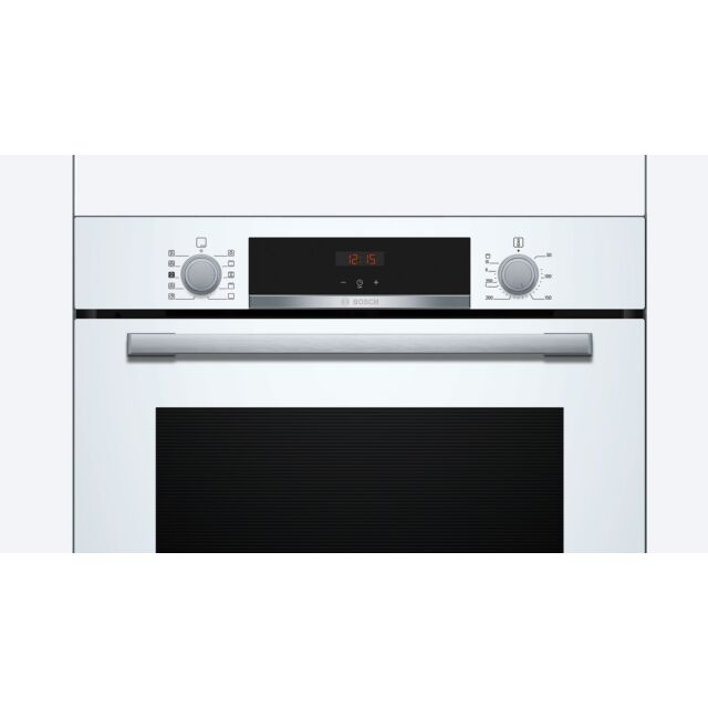 Bosch HQA534BW3B Series 4, Built-in oven with added steam function, 60 x 60 cm, White