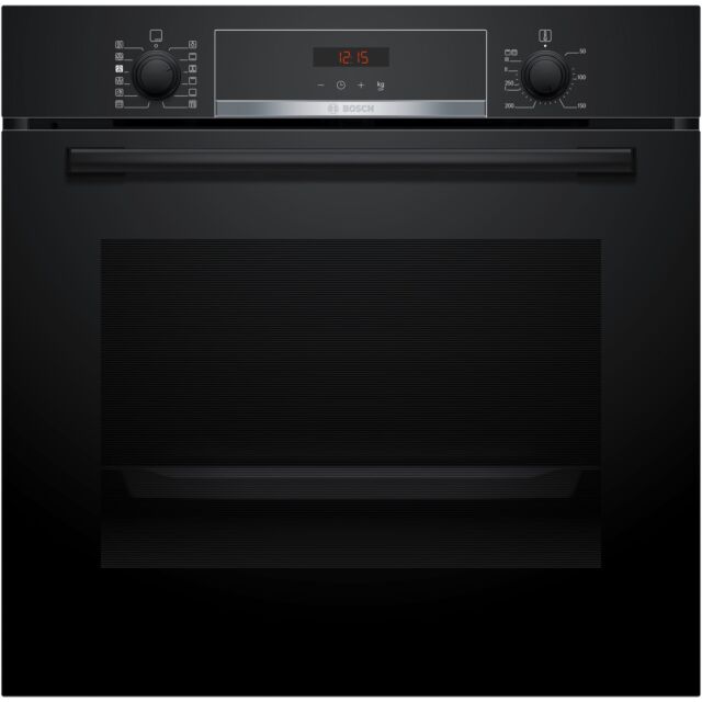 Bosch HQA574BB3B Series 4, Built-in oven with added steam function, 60 x 60 cm, Black