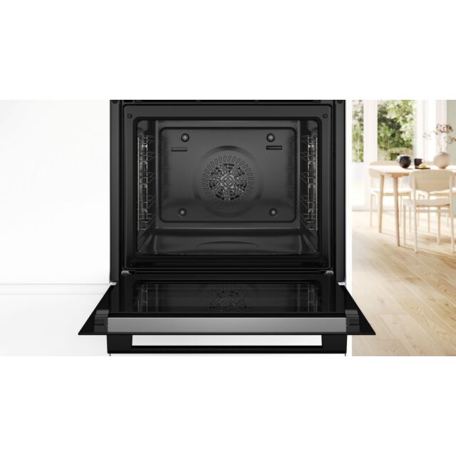 Bosch HQA574BB3B Series 4, Built-in oven with added steam function, 60 x 60 cm, Black